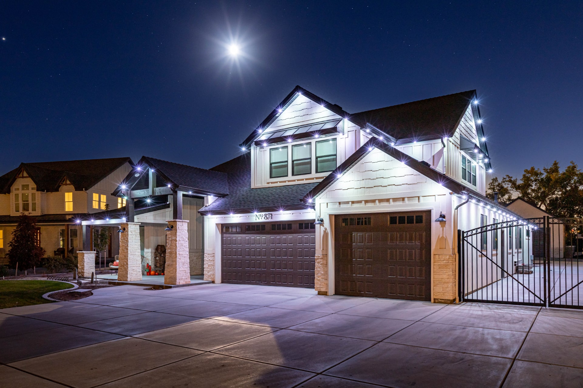 Permanent Security Lighting in white